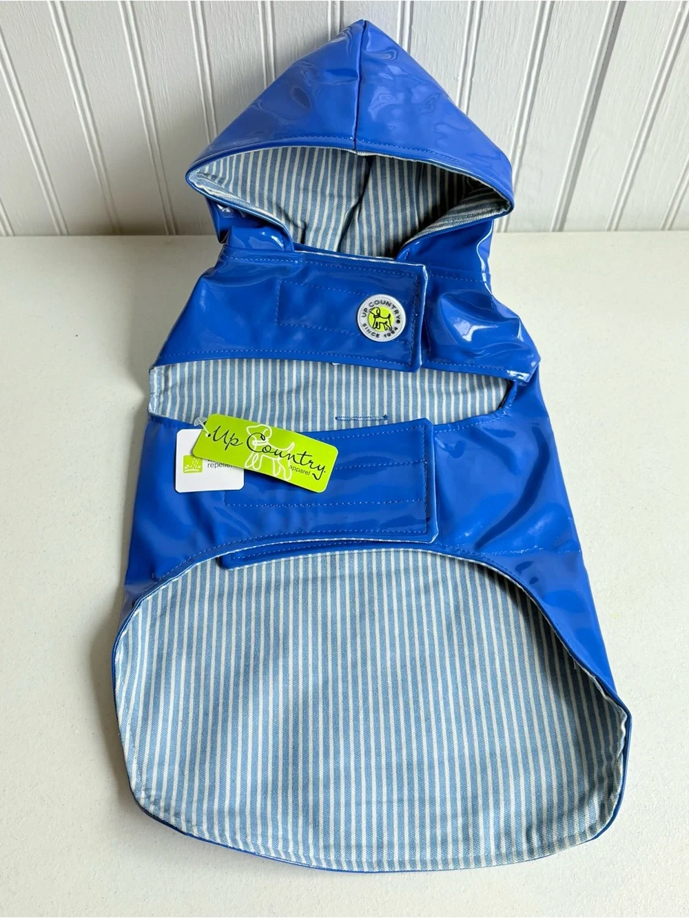 New Up Country Mark & Graham dog rain slicker coat blue raincoat small breed NWT